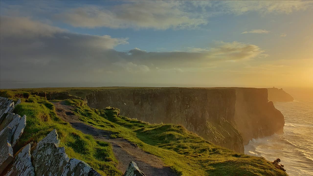 Adult learners practicing Irish together online